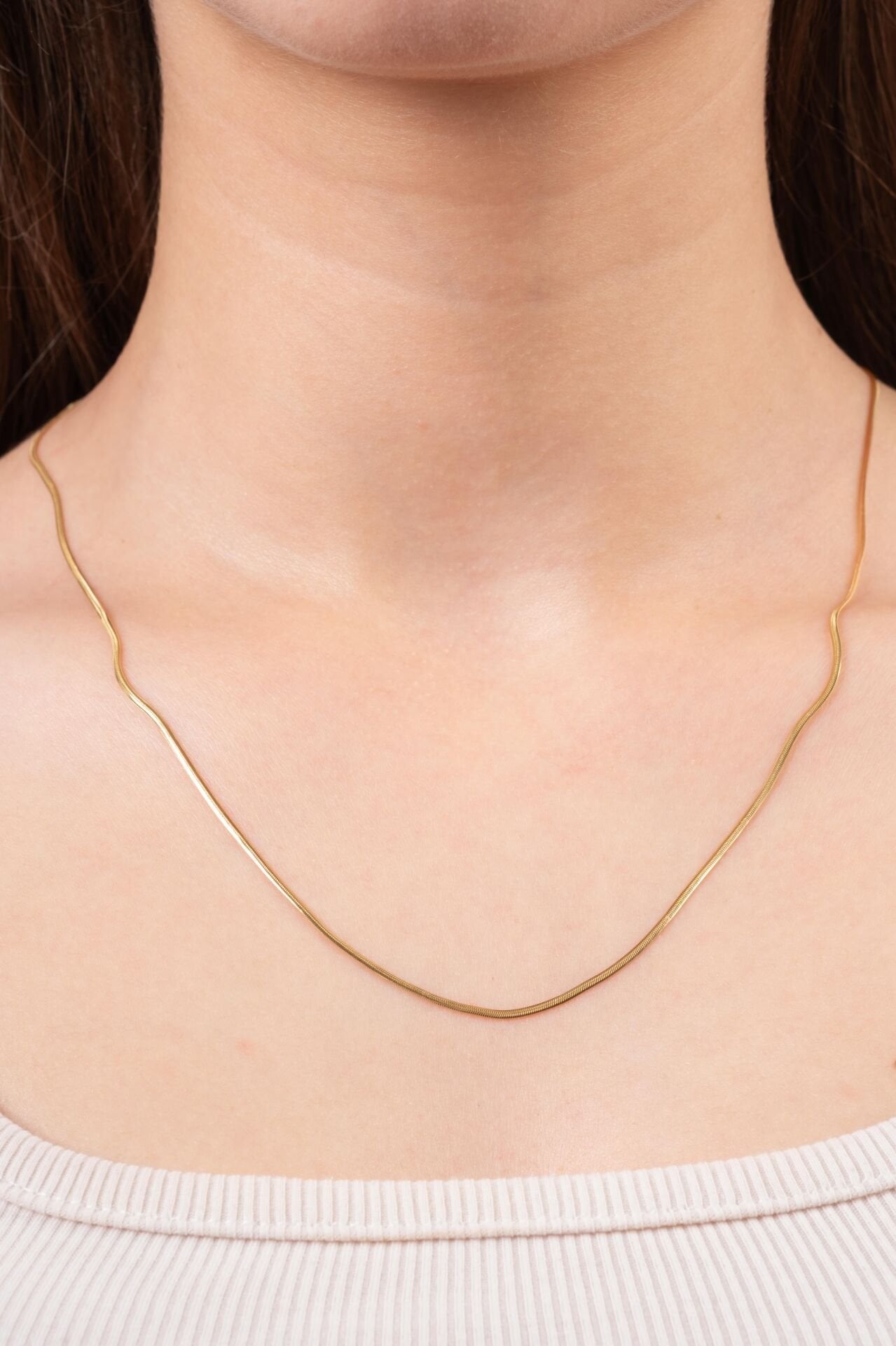 Xuping Gold İnce Ezme Zincir Kolye