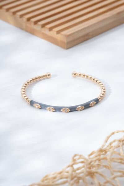 Rose Dorikalı Gri Detaylı Bileklik