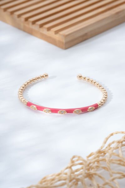 Rose Dorikalı Kırmızı Detaylı Bileklik