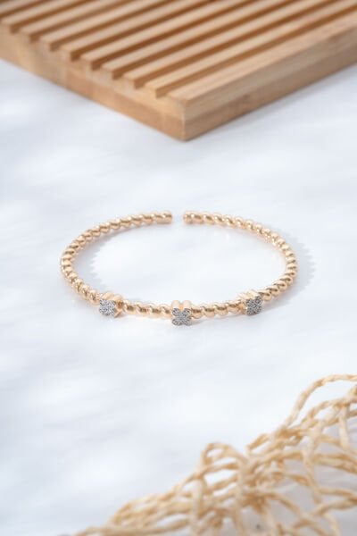 Rose Dorikalı Kıvrım Detaylı Bileklik