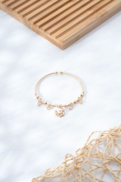 Rose İnci Detaylı Güneş Bileklik