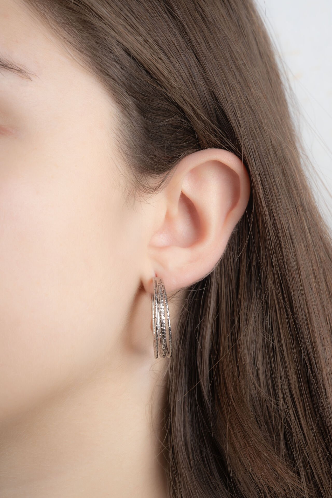 Xuping Silver 3 Halka Küpe