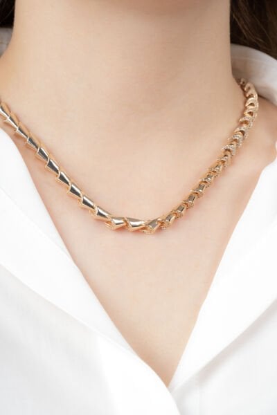 Rose Geometrik Formlu Kolye