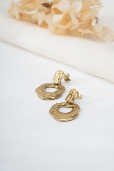 Xuping Gold Yamuk Daire Küpe