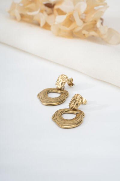 Xuping Gold Yamuk Daire Küpe