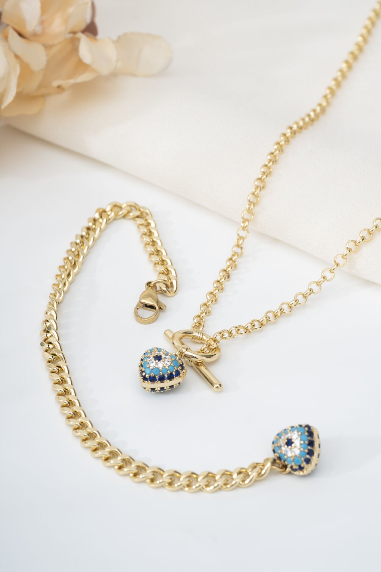 Xuping Gold Kalpli Nazar Kolye Set