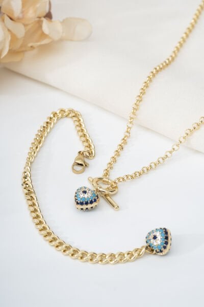 Xuping Gold Kalpli Nazar Kolye Set