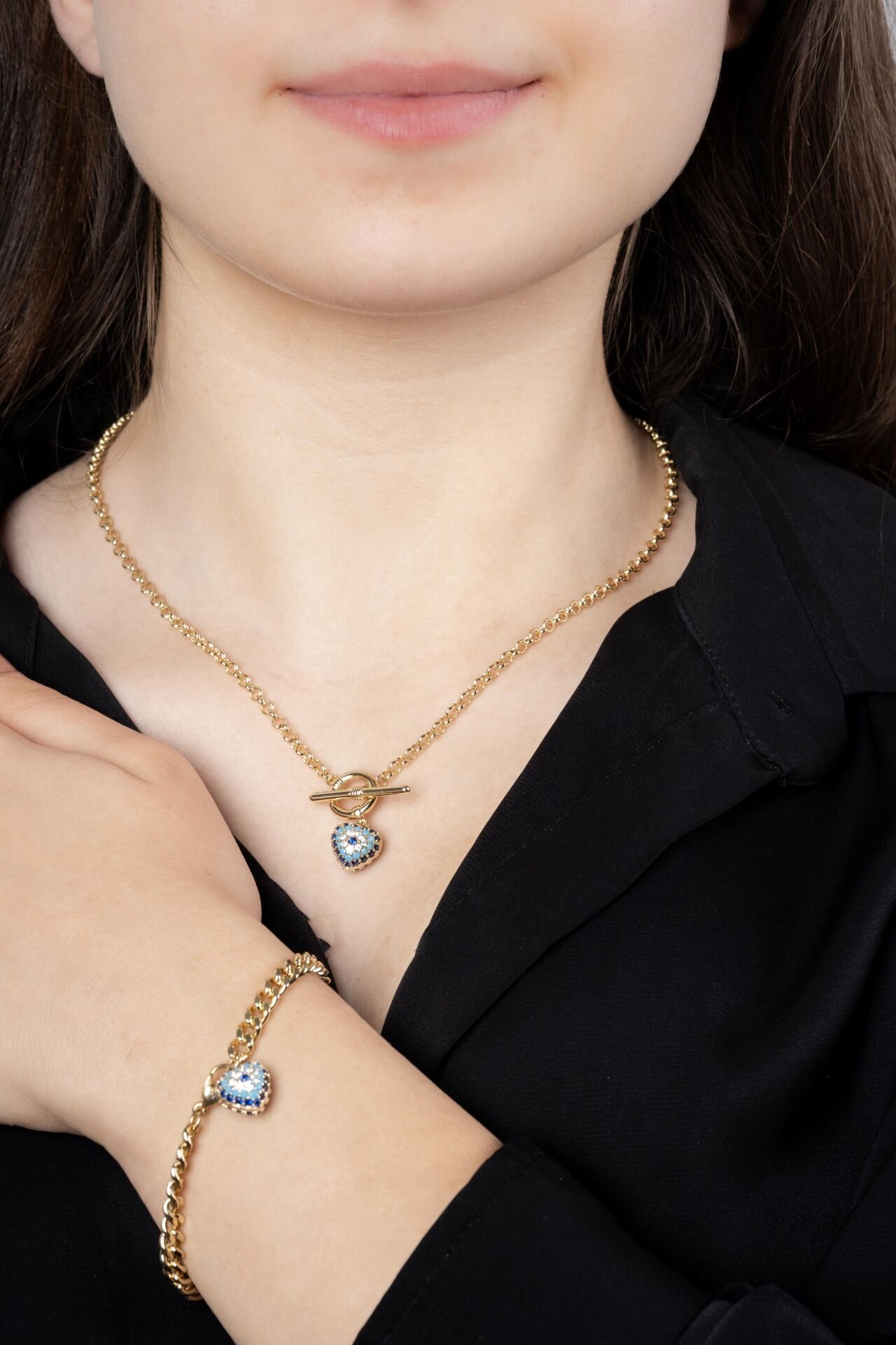 Xuping Gold Kalpli Nazar Kolye Set