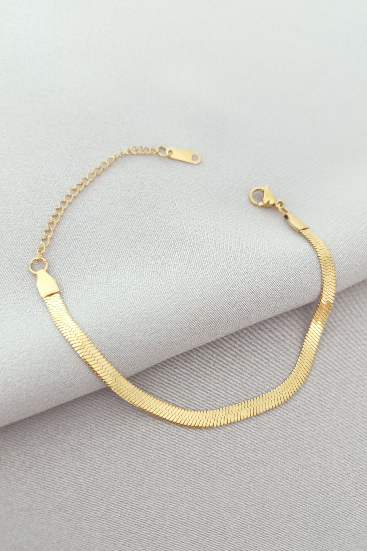 Çelik italyan bileklik gold