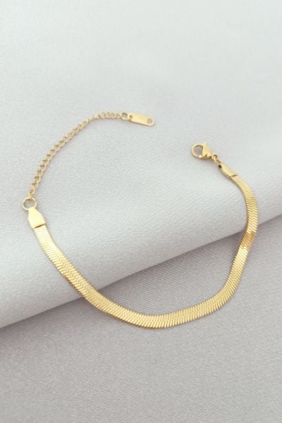 Çelik italyan bileklik gold