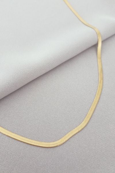 Çelik italyan kolye gold  60 cm Kalın