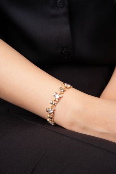 Rose Cam Detaylı Ayıcık Bileklik