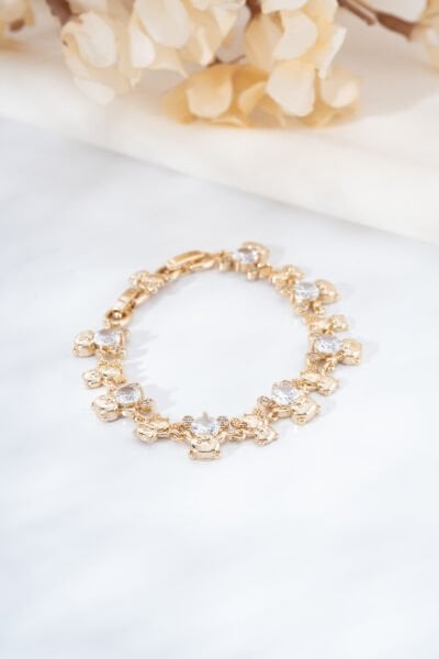 Rose Cam Detaylı Ayıcık Bileklik