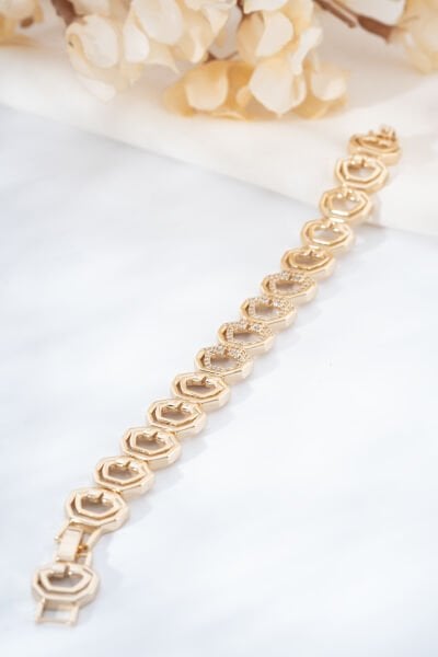 Rose Taşlı Sekizgen Bileklik