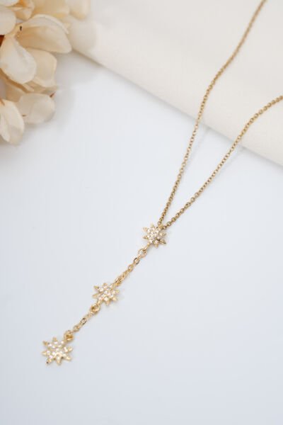 Gold Kutup Yıldızı Y Kolye
