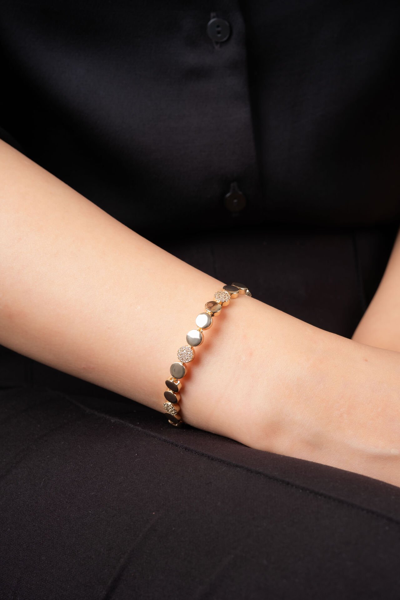 Rose Yuvarlak Taşlı Bileklik