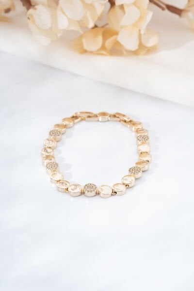 Rose Yuvarlak Taşlı Bileklik