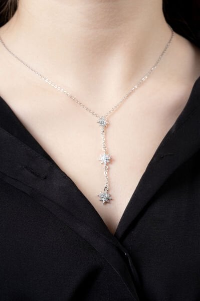 Silver Kutup Yıldızı Y Kolye