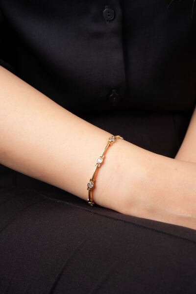 Rose Taşlı Minimal Bileklik
