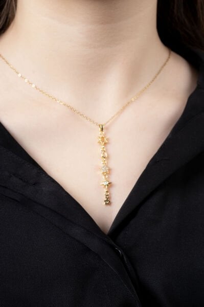 Gold Damla Y Kolye