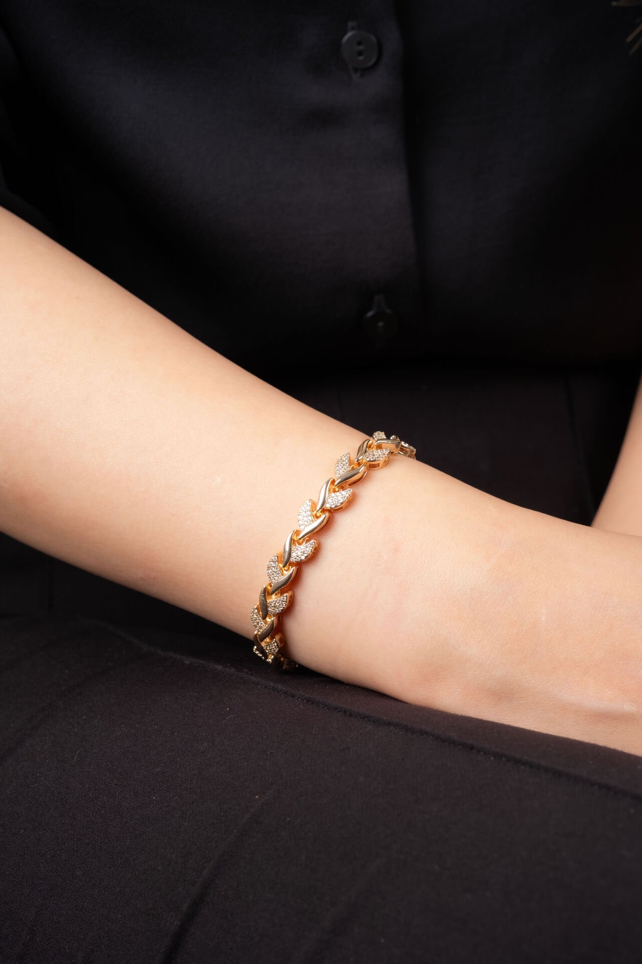 Rose Taşlı Başak Bileklik