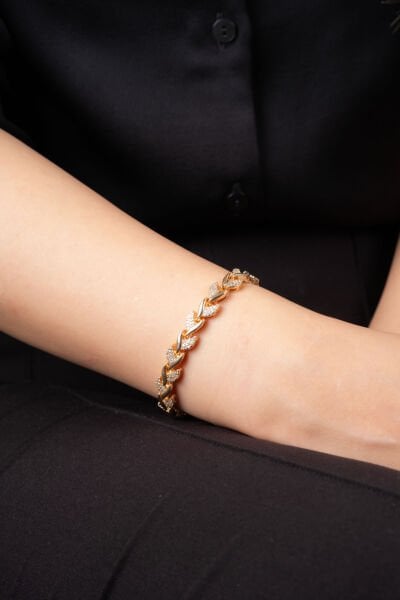 Rose Taşlı Başak Bileklik