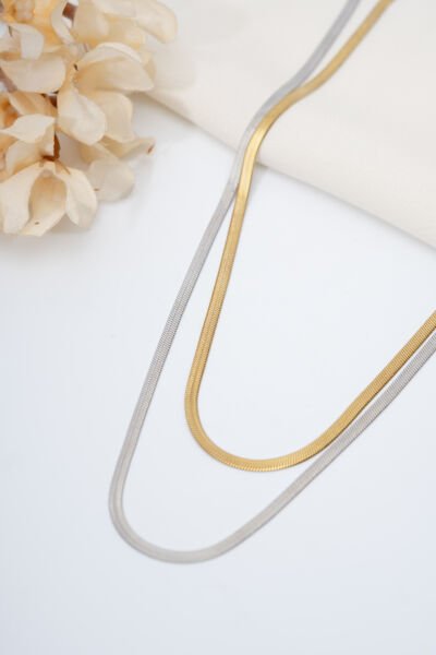 Çift Renk İtalyan Zincir Kolye