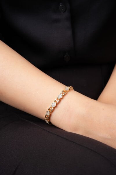 Rose Geometrik Taşlı Bileklik