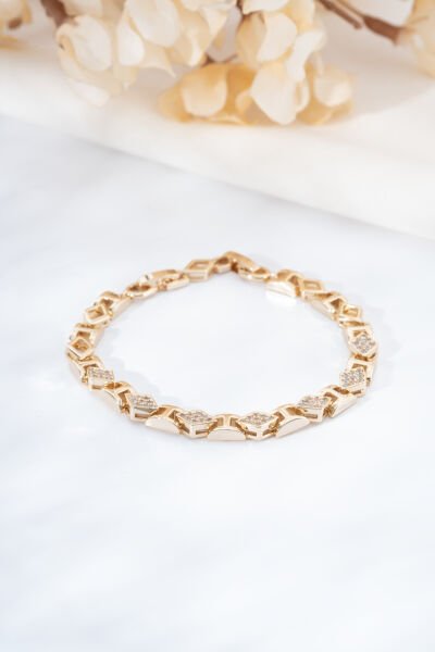 Rose Geometrik Taşlı Bileklik