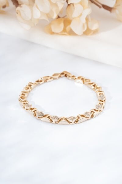 Rose Geometrik Taşlı Bileklik