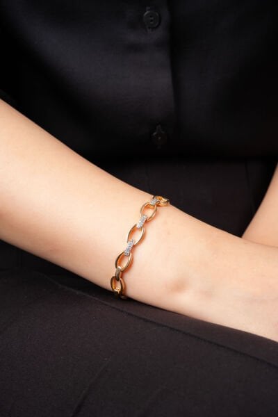 Rose Halka Zirkon Taşlı Bileklik