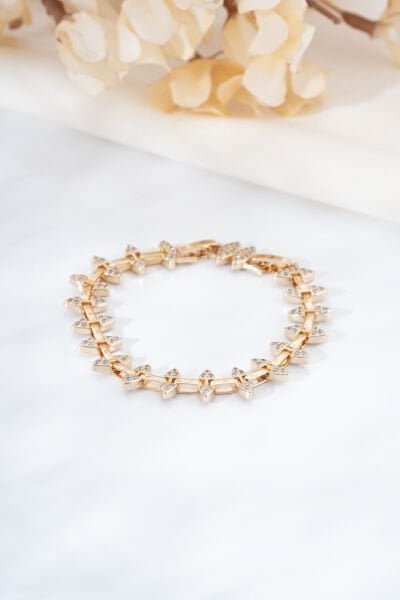 Rose Üçgen Taş Detaylı Bileklik