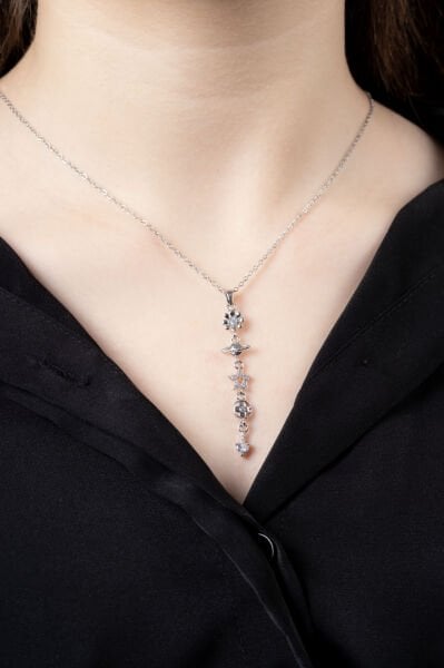 Silver Gezegen Y Kolye