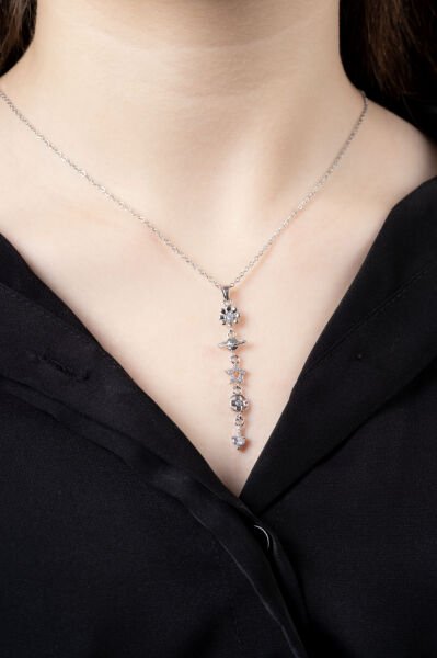 Silver Gezegen Y Kolye