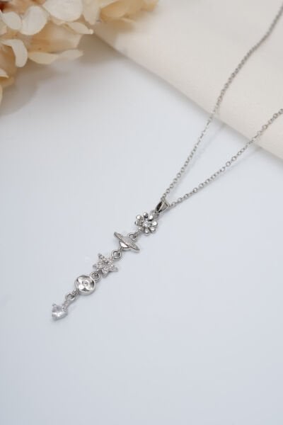 Silver Gezegen Y Kolye