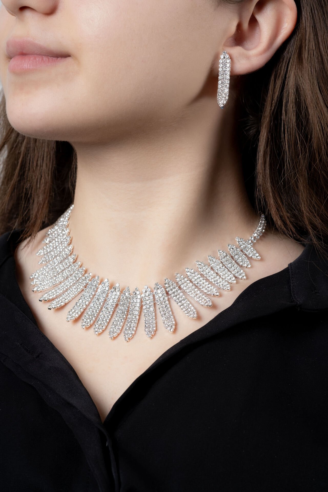 Sİlver Parıltılı Yaprak Set