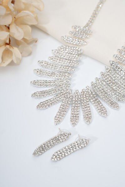 Sİlver Parıltılı Yaprak Set