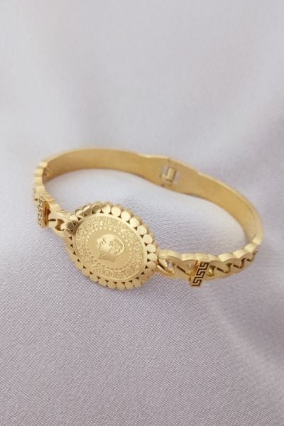 Çelik ata bileklik gold