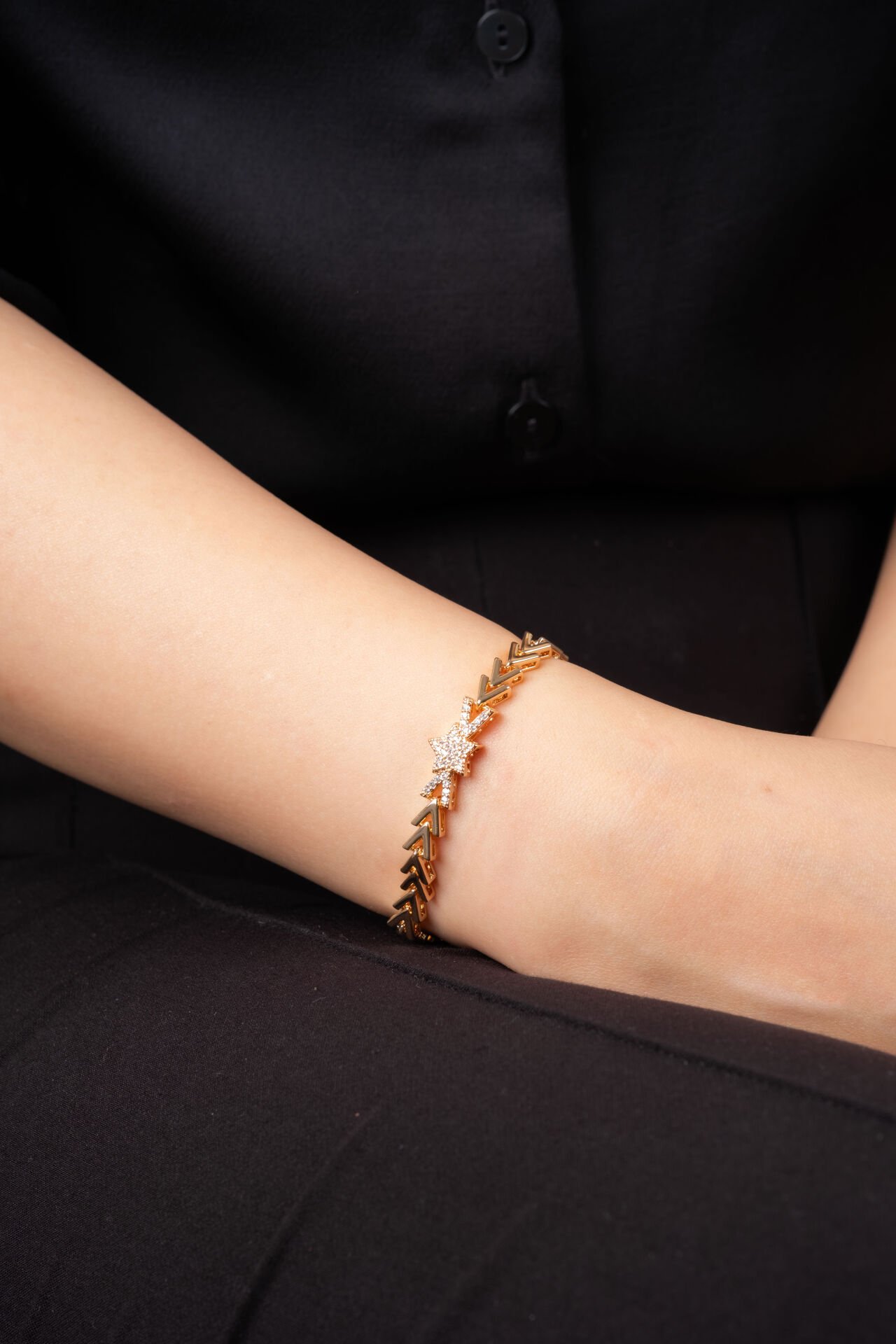 Rose Verev Yıldız Taşlı Bileklik