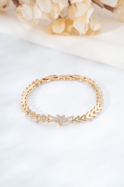 Rose Verev Yıldız Taşlı Bileklik