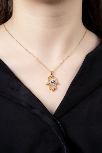 Gold Hamsa Kolye