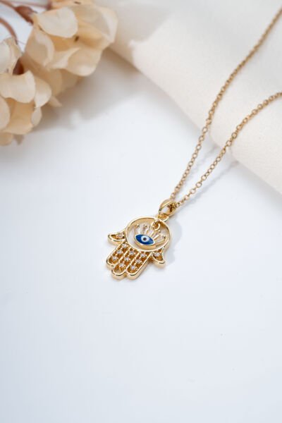 Gold Hamsa Kolye