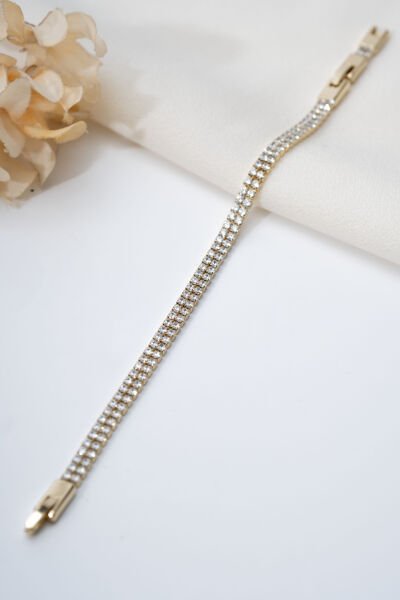 Xuping Gold Çift Sıra Su Yolu Bileklik