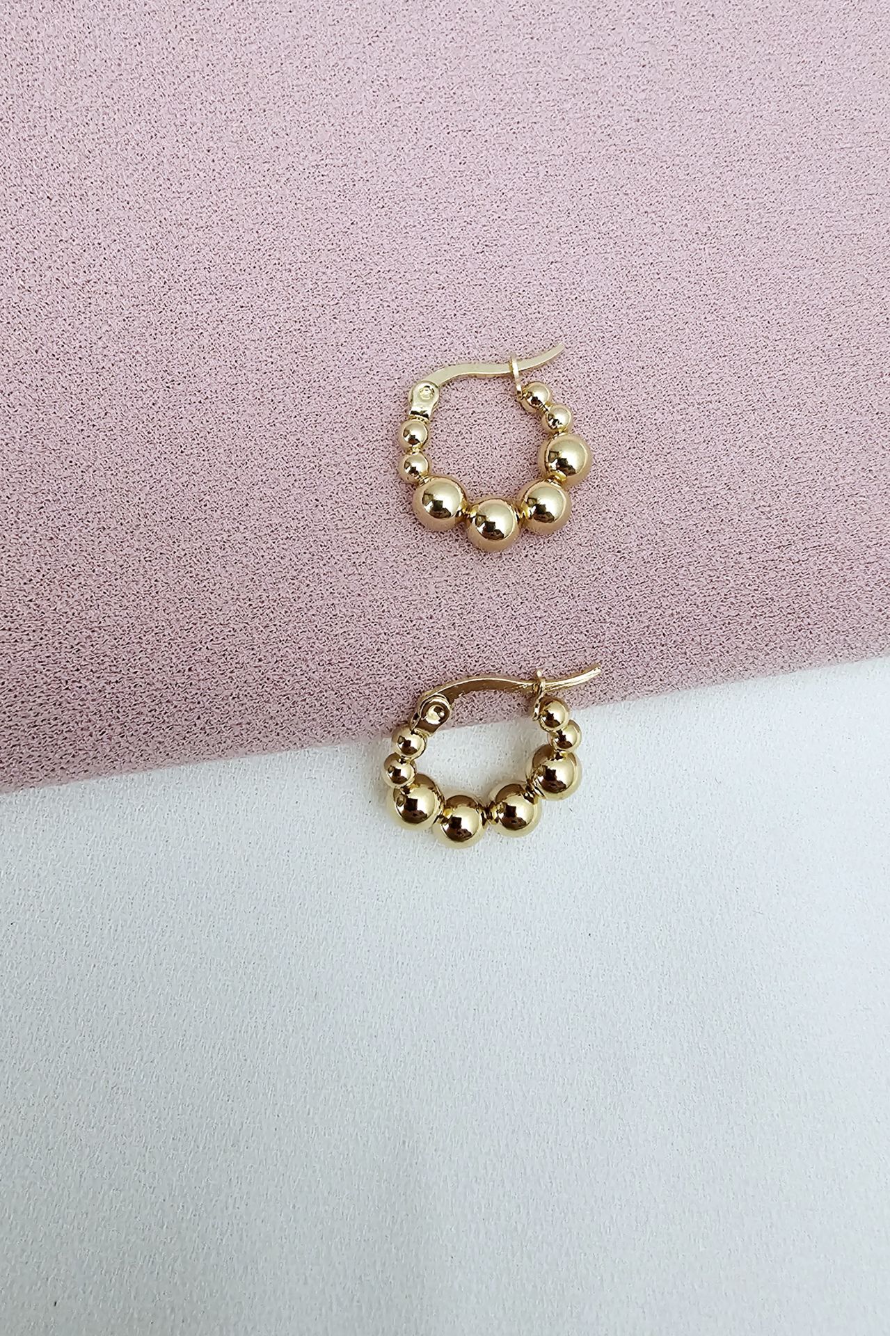 Çelik Dorikalı Gold Küpe