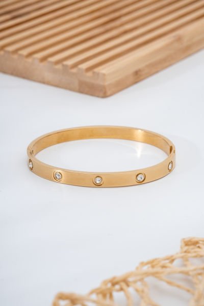 Çelik Taşlı Model Bileklik