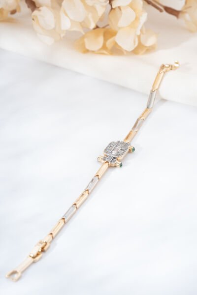 Rose Yeşil Taş Detaylı Kalem Bileklik