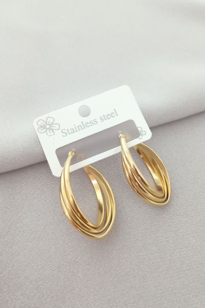 Çelik küpe gold