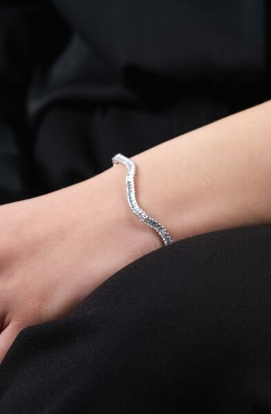 VIP Silver Su Dalgası Bileklik