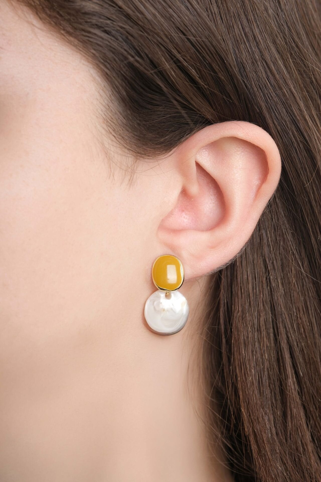 VIP Sedef Taba Daire Küpe