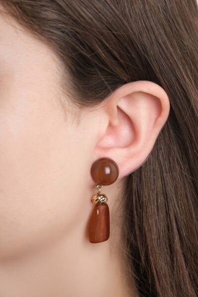 VIP  Amber Şişe Küpe